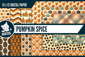 Pumpkin Spice Latte Digital Paper