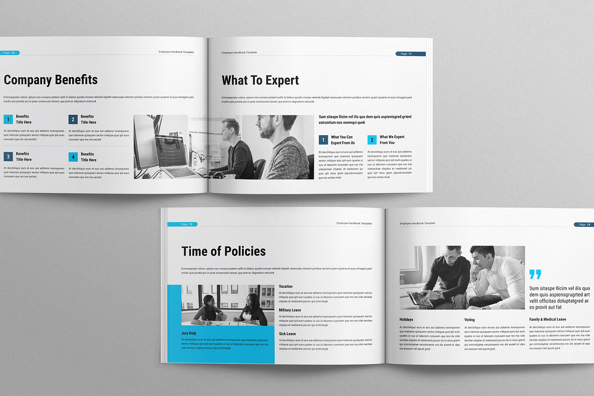Employee Handbook Template Landscape preview 5