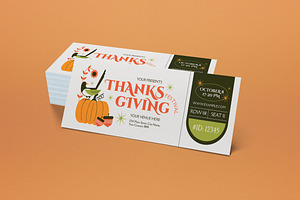 Modern Thanksgiving Ticket