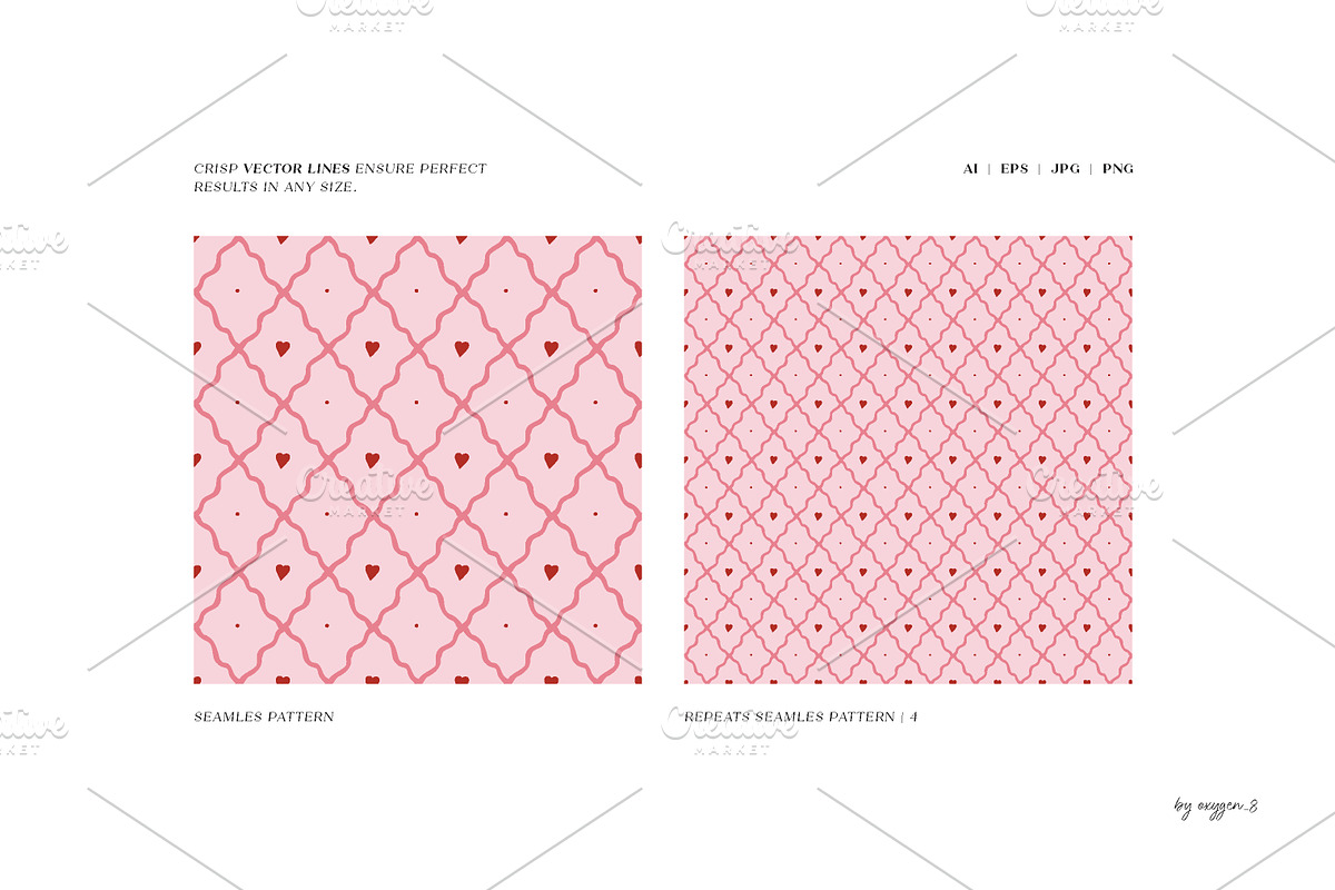 Love Notes. Seamless Vector Patterns, a Pattern Graphic by oxygen_8 (Photo 2 of 10)