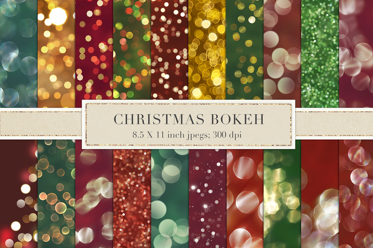 Christmas Bokeh backgrounds, a Pattern Graphic by Paper Farms (Photo 1 of 2)