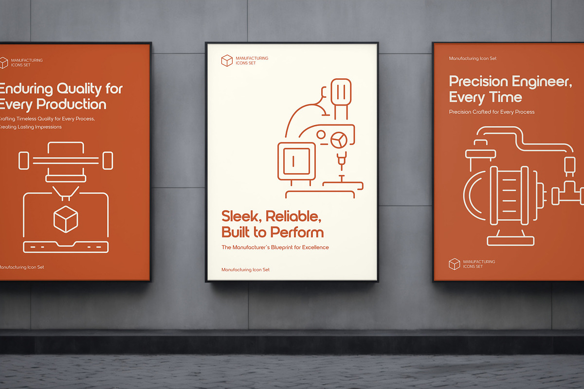 Manufacturing Icon Set, an Outline Icon by Prosymbols (Photo 3 of 7)