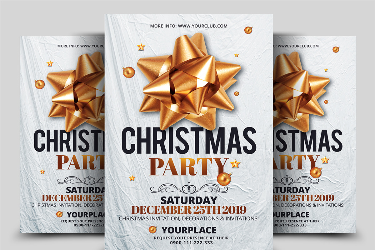 Christmas Flyers Bundle, a Flyer Template by AfzaalGraphics (Photo 2 of 7)