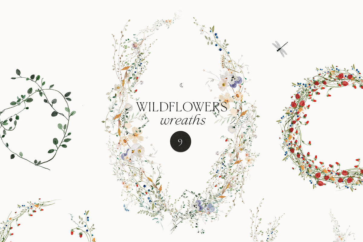 WILDFLOWERS tiny watercolor floral, a Decorative Illustration by Lana Elanor (Photo 12 of 15)