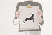 WATERCOLOR DEER XMAS BUNDLE, an Animal Illustration by KruthDesign (Thumbnail 6 of 12)