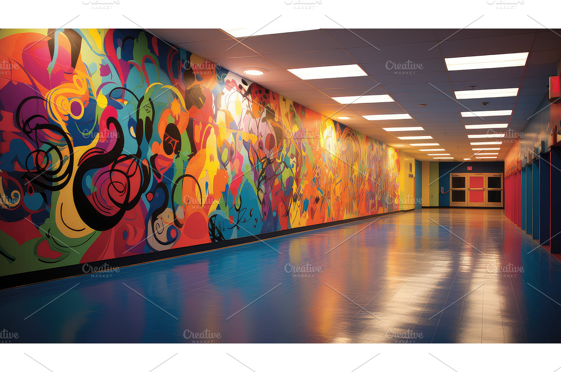 education school lights ai generated, a School & Education Photo by pikepicture