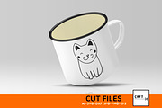 Black & White Cat Bundle 6 Designs, an Illustration by LaserCutano (Thumbnail 2 of 7)