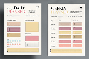 Daily and Weekly Planner Template, a Stationery Template by ContestDesign