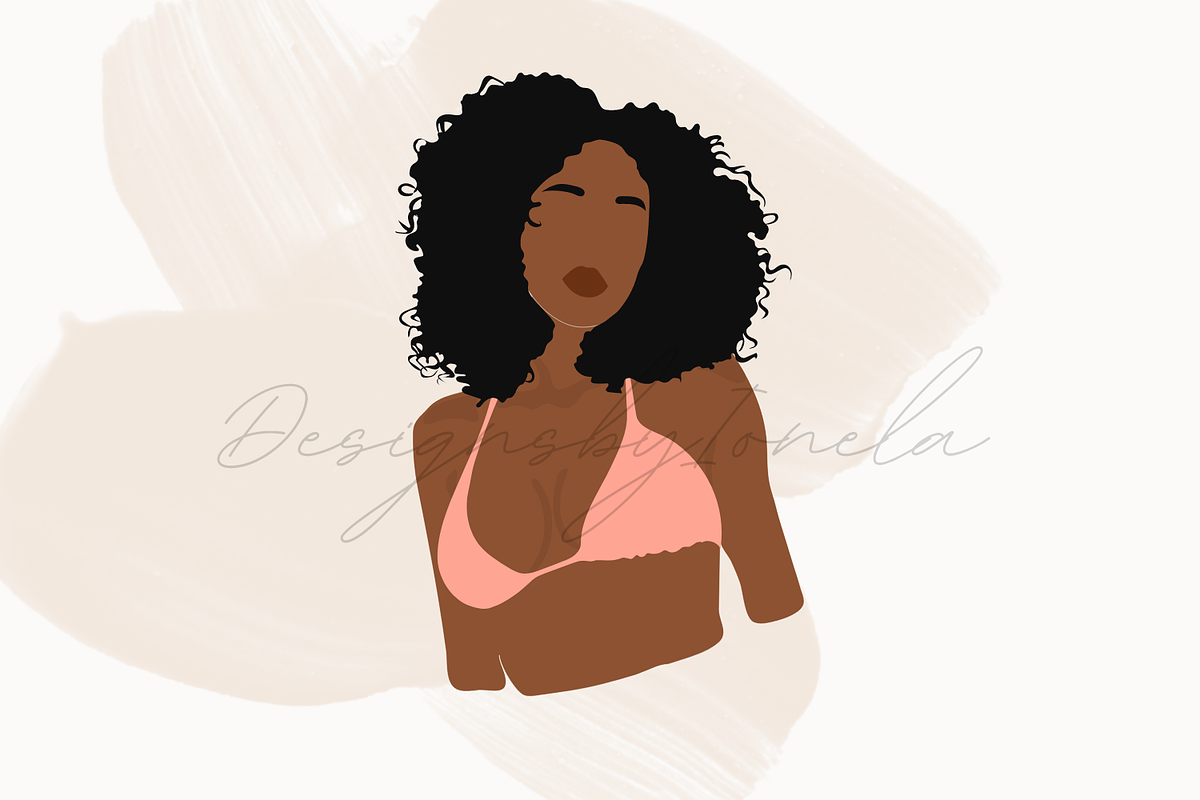 Afro Woman SVG Bundle, Black Woman, a Person Illustration by designsbyionela (Photo 3 of 4)
