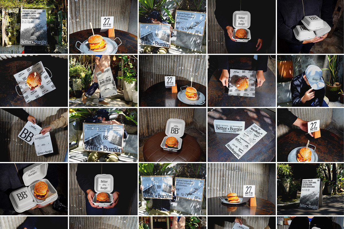 Burger & Cafe Packaging Mockups, a Packaging Mockup by Vitora Mockup (Photo 2 of 11)