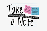 Take a Note - handwritten font, a Handwritten Font by jyllyco (Thumbnail 1 of 7)