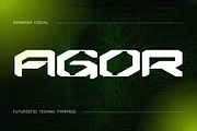 Agor Techno -  Branding Logo Font, a Sans Serif Font by Nirmana Visual (Thumbnail 1 of 9)