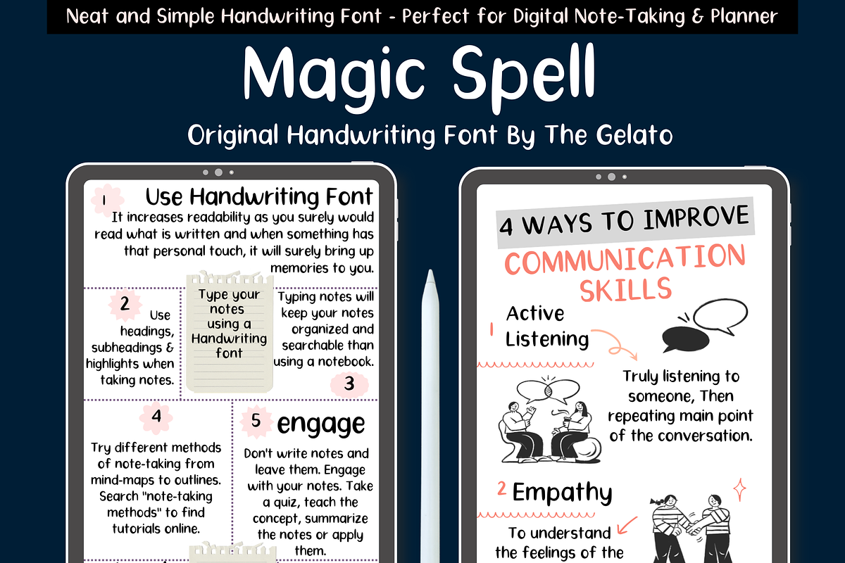 Magic Spell Minimal Handwritten Font, a Handwritten Font by The Gelato Type (Photo 4 of 12)