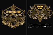 19 Steampunk badge logo template, a Branding & Logo Template by the-sastra (Thumbnail 5 of 5)