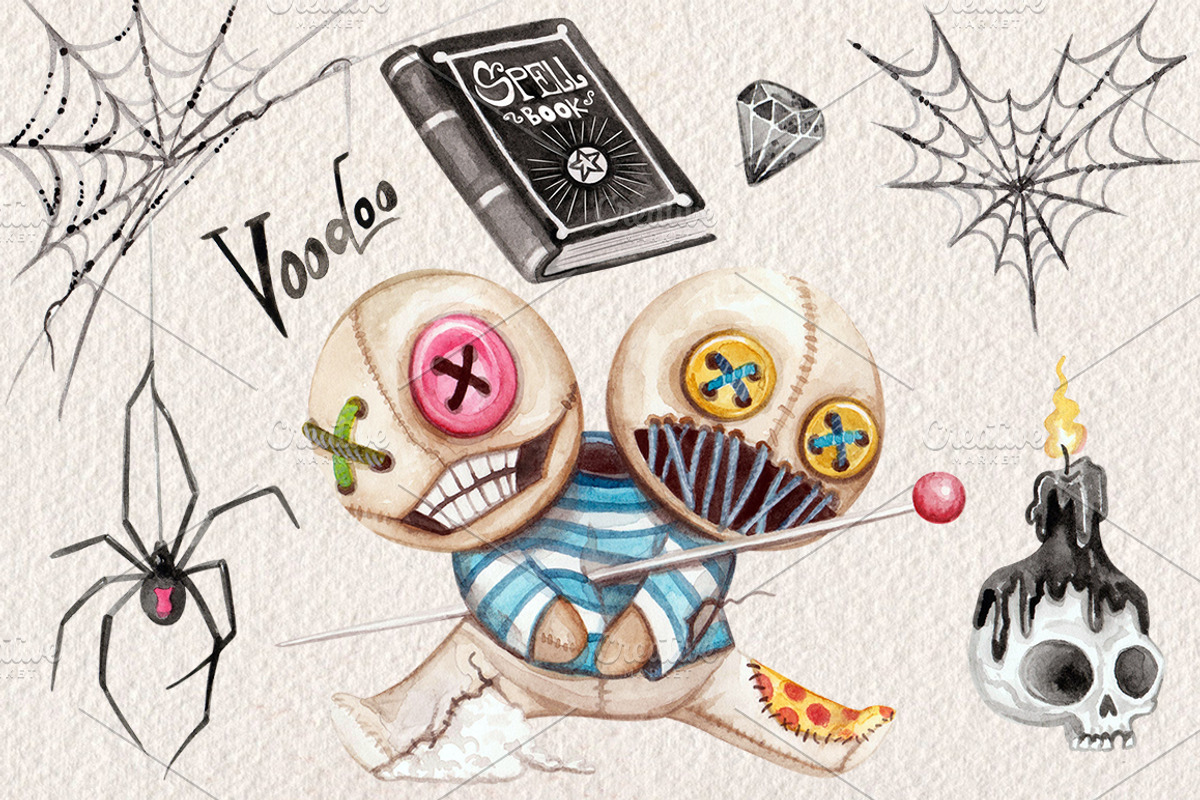 Watercolor Voodoo Collection, an Illustration by Dapper Dudell (Photo 3 of 5)