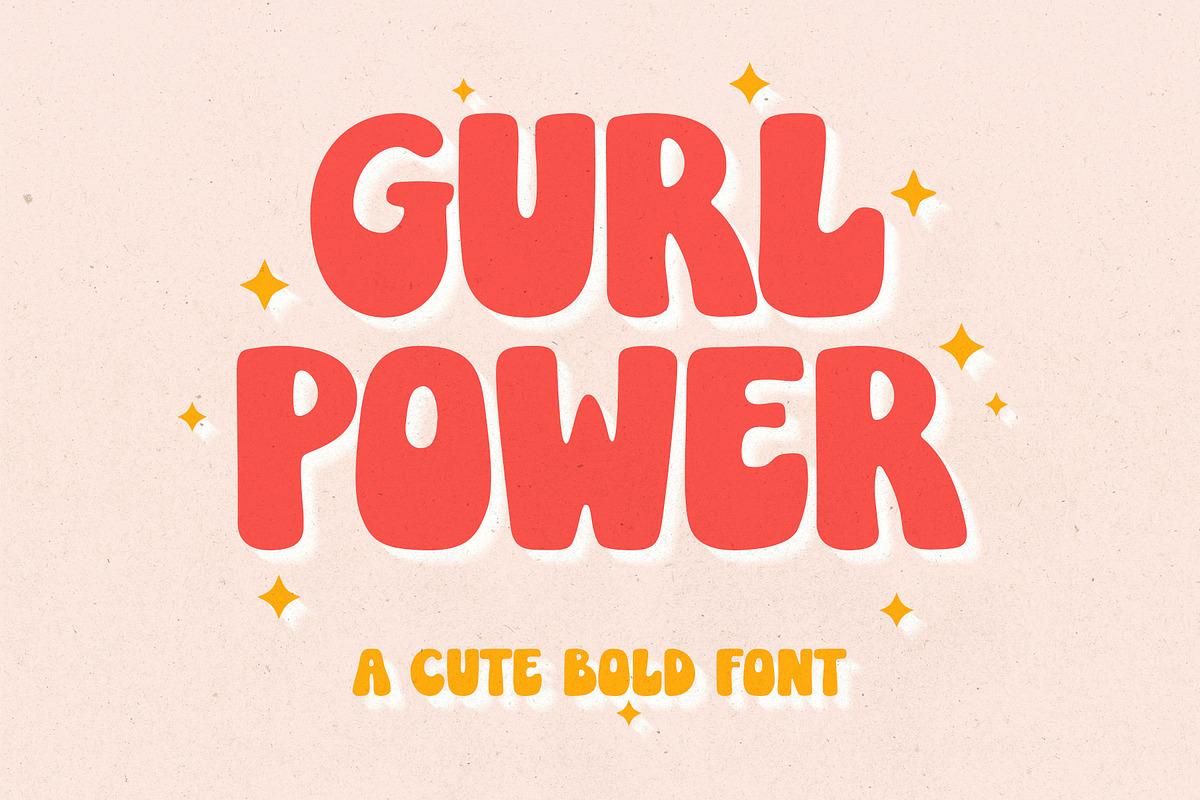 Gurl Power Font - Bold Font, a Sans Serif Font by ariodsgn (Photo 1 of 6)