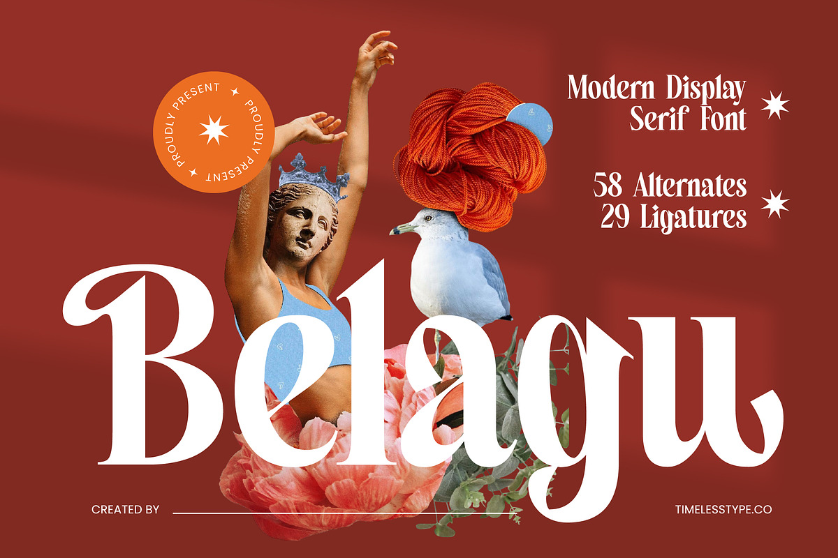 Belagu Modern Display Serif Font, a Serif Font by timelesstype.co (Photo 1 of 20)