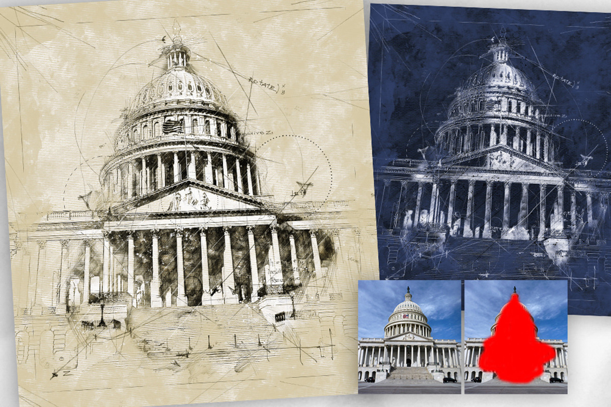 Arch Sketch Photoshop Action, an Action Add-On by GorynArt (Photo 2 of 24)