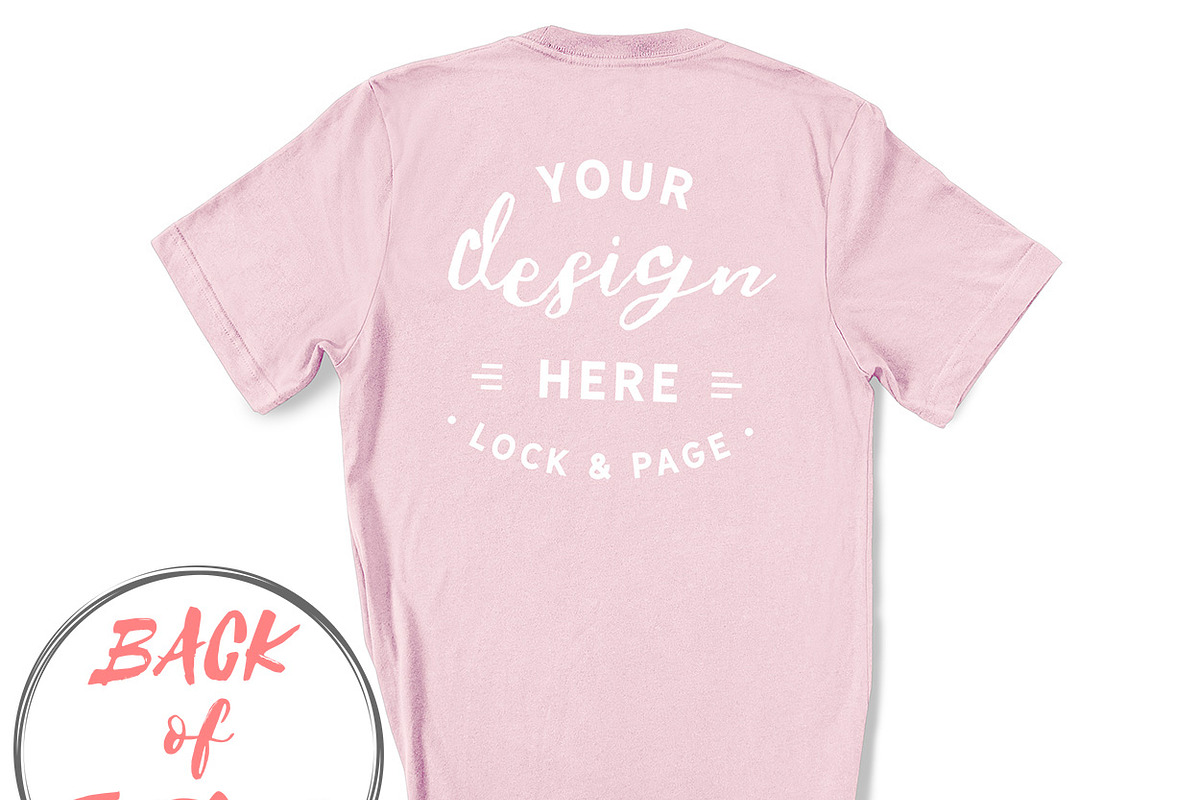 Back Of T-Shirt BC3001 Mockup Bundle, a Shirt Mockup by lock and page (Photo 24 of 88)
