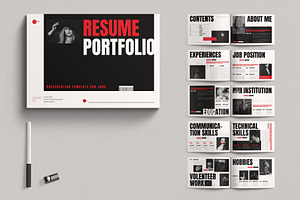 Resume/CV Portfolio Layout Template, a Resume Template by E-Type