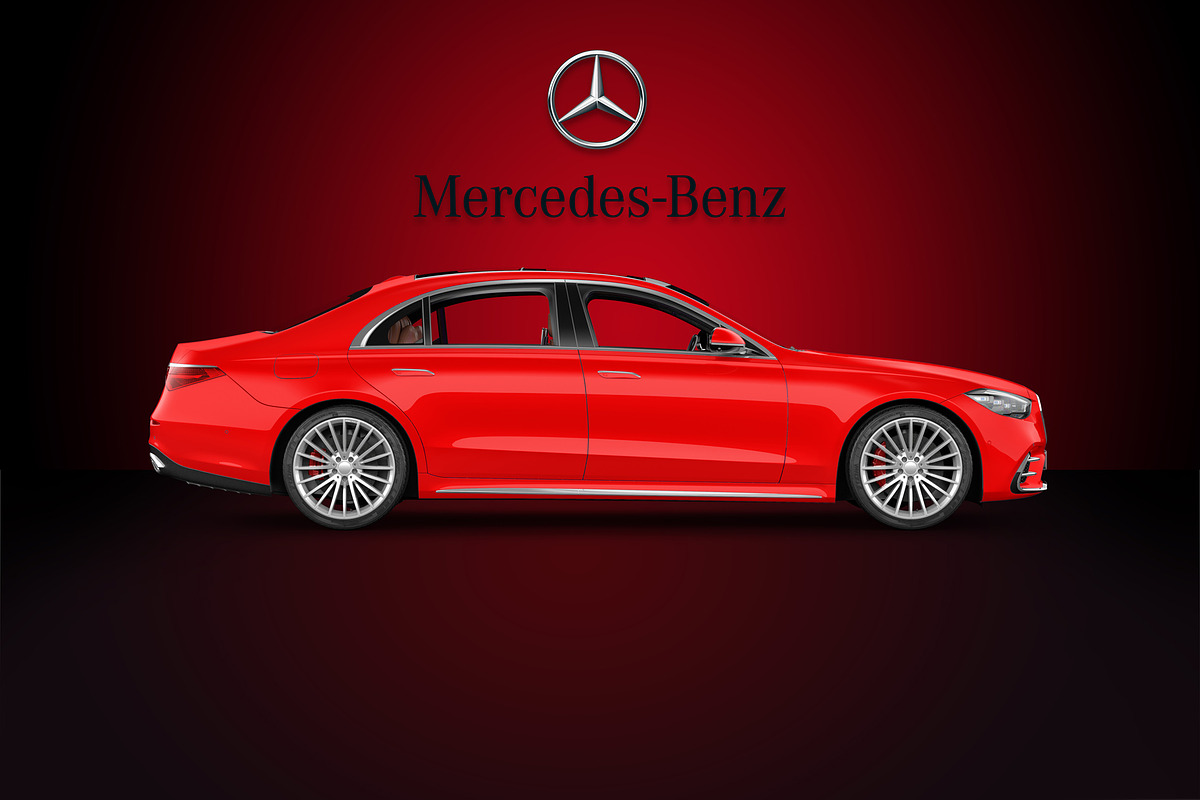 Mercedes Benz Luxury sedan MockUp, a Product Mockup by PSD Market (Photo 1 of 8)