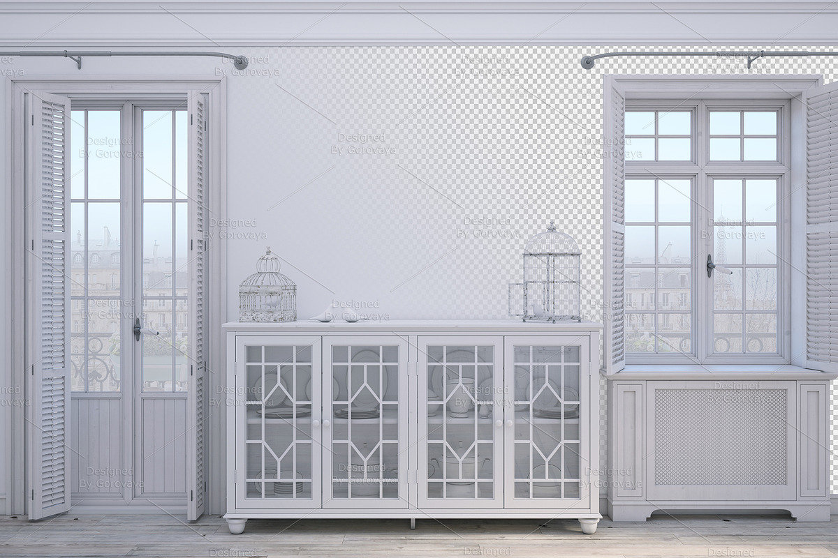 Interior Mockup, French Apartment, a Product Mockup by Designed By Gorovaya (Photo 3 of 6)