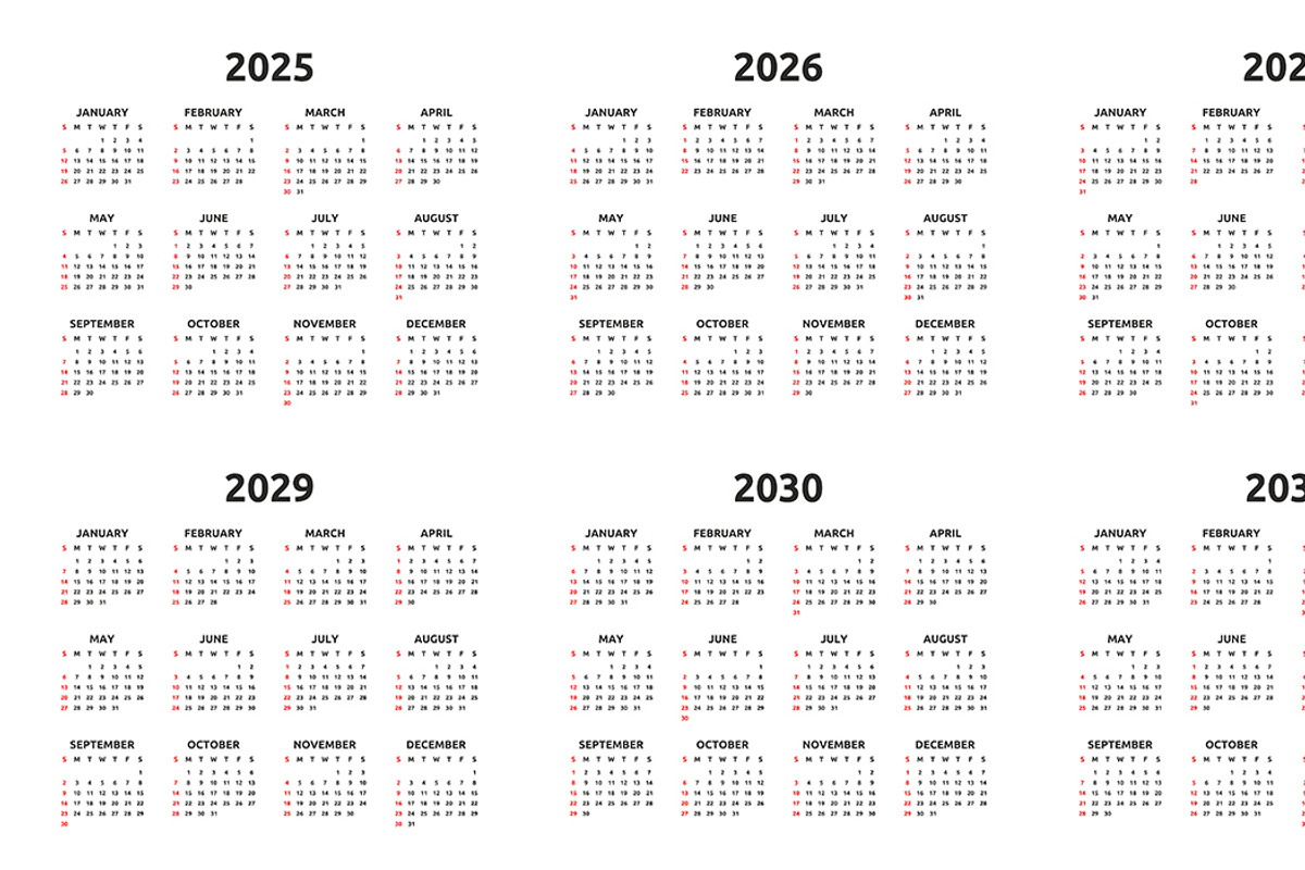 Calendar 2025, 2026 and 2032, an Illustration by Volyk (Photo 2 of 6)