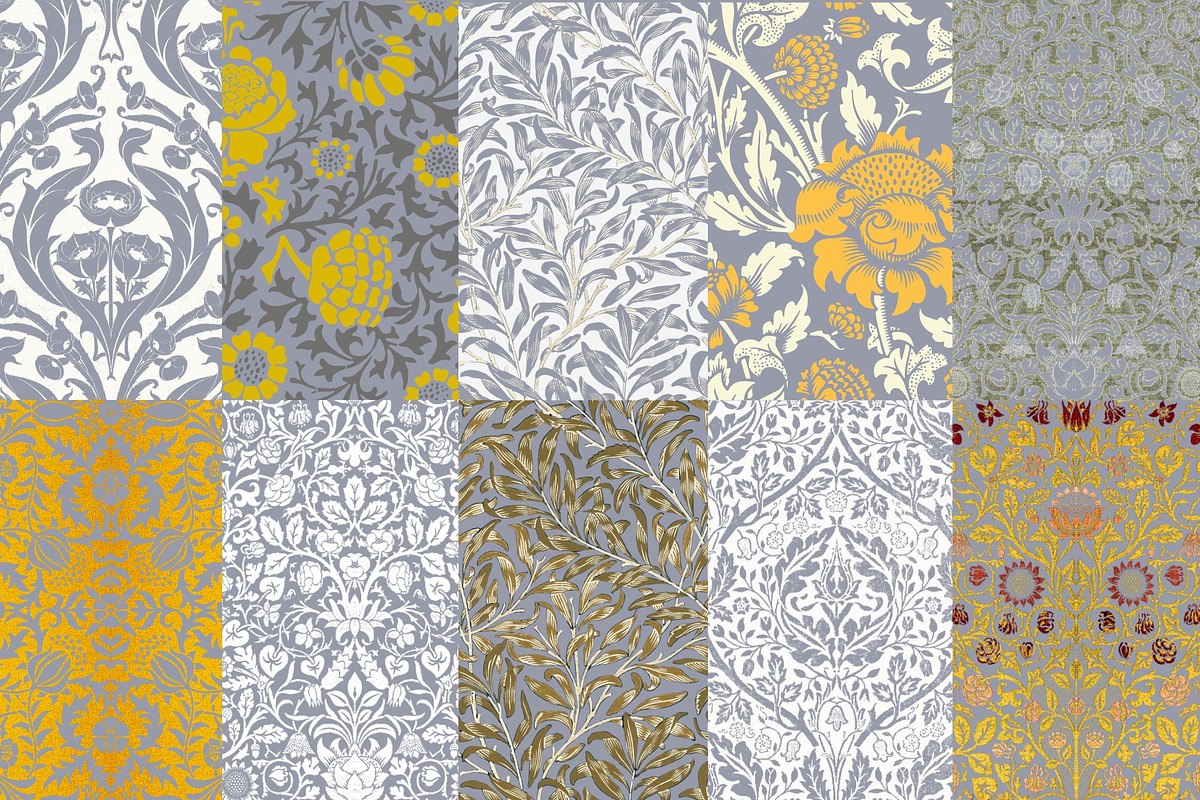 William Morris Ornament Pack 1, a Pattern Graphic by ARTOZEN DIGITAL (Photo 13 of 16)