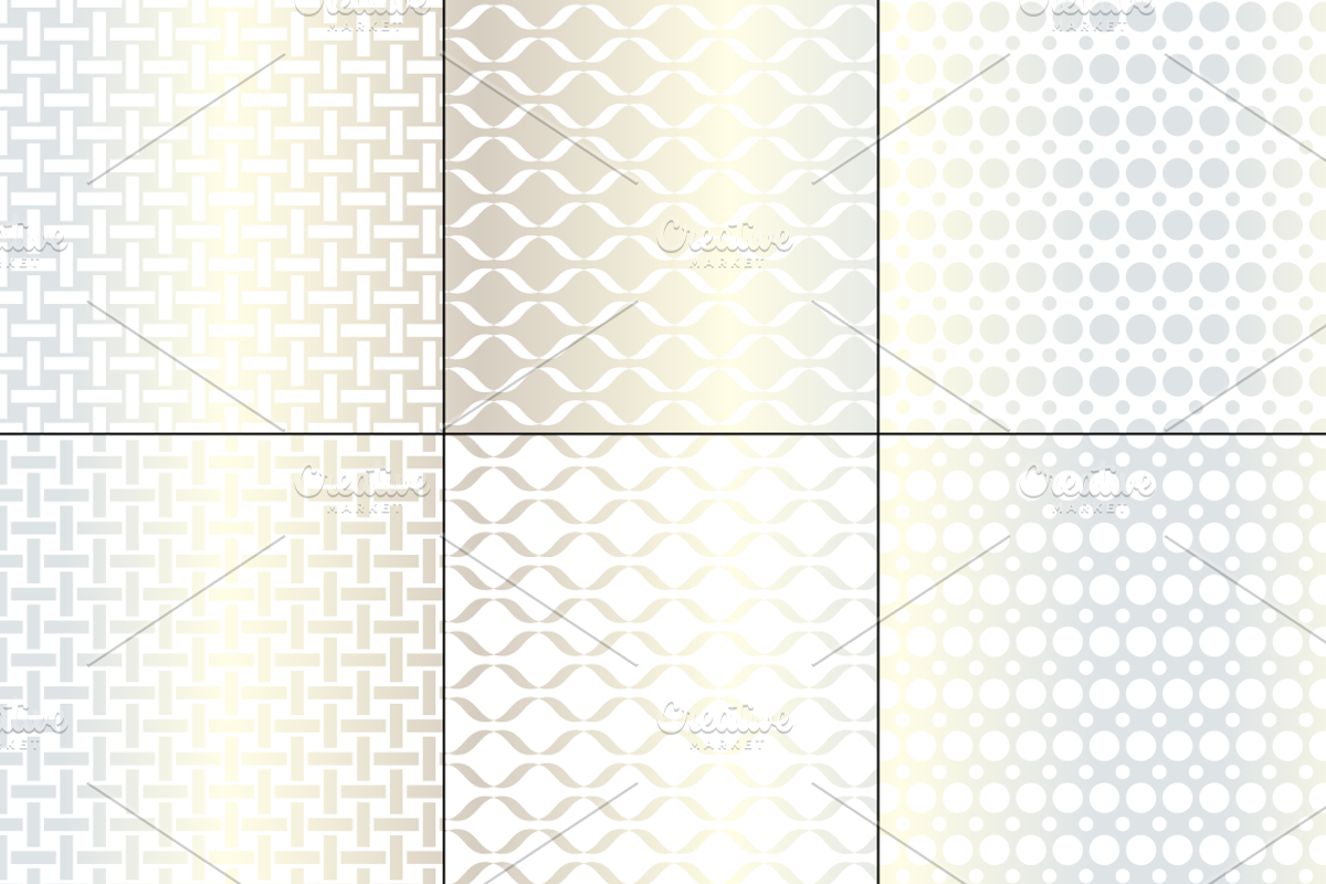 Seamless Silver Geometric Patterns, a Pattern Graphic by Melissa Held Designs (Photo 4 of 8)