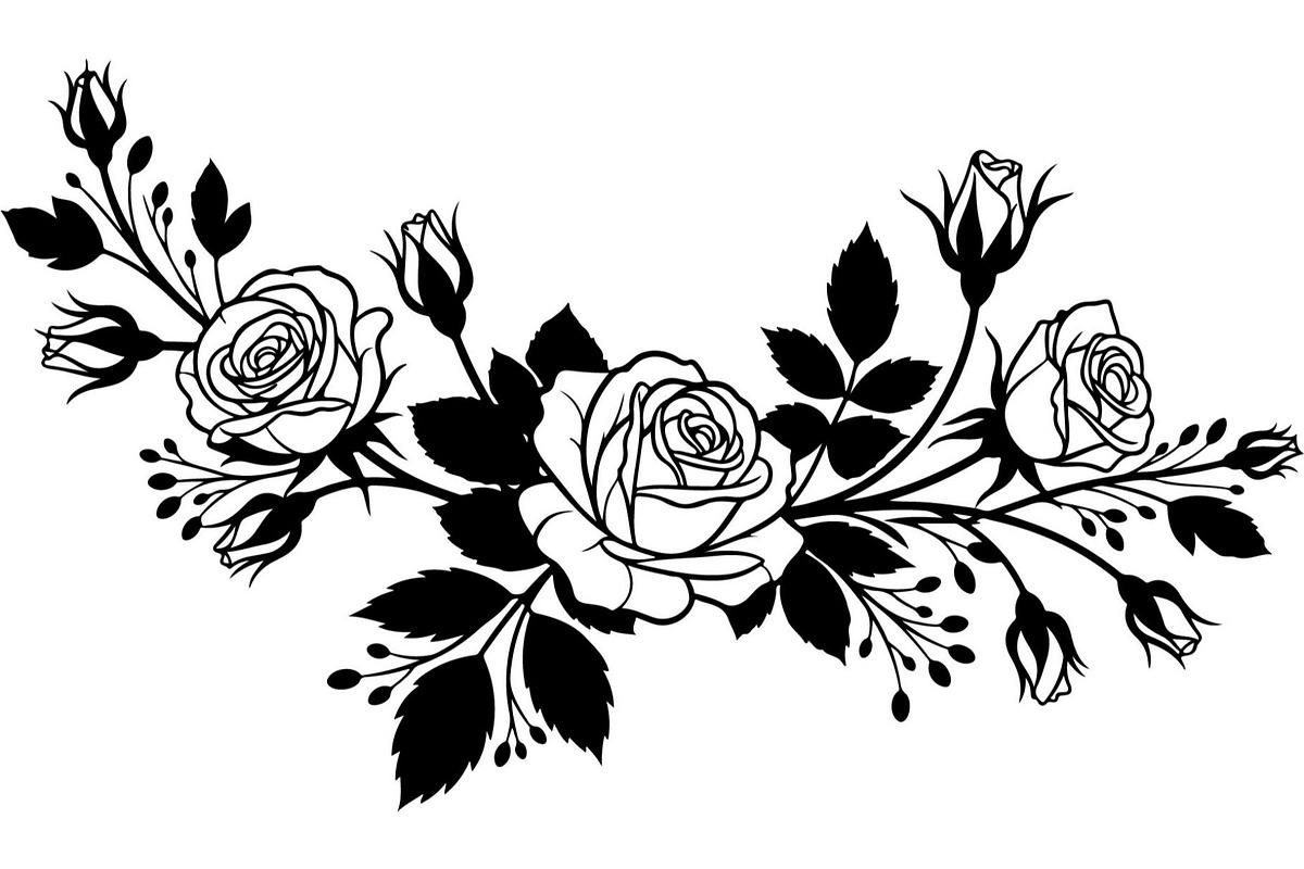 Floral Bouquet Silhouette, an Object Graphic by Creativeshirt (Photo 16 of 20)