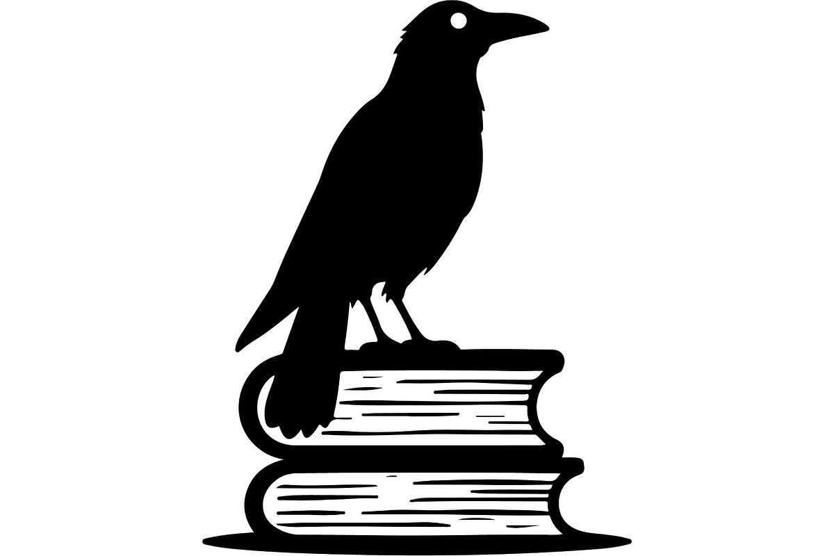 Raven on Books SVG Bundle, an Object Graphic by Designer_Momina (Photo 16 of 19)