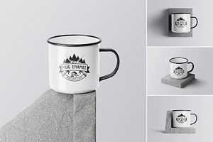 Enamel Mug Mockups, a Cups & Container Mockup by Se٧enStudio