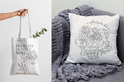 Line Art Peonies Illustrations, a Decorative Illustration by La Petite Line Art (Thumbnail 10 of 11)