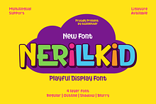 Nerillkid - Playful Display Font