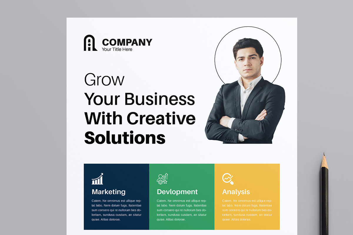 Corporate Flyer Layout, a Flyer Template by MightyDesign (Photo 2 of 8)