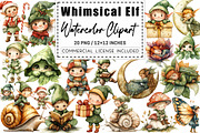 Whimsical Elf Watercolor Clipart, a Graphic by CitraGraphics (Thumbnail 1 of 3)