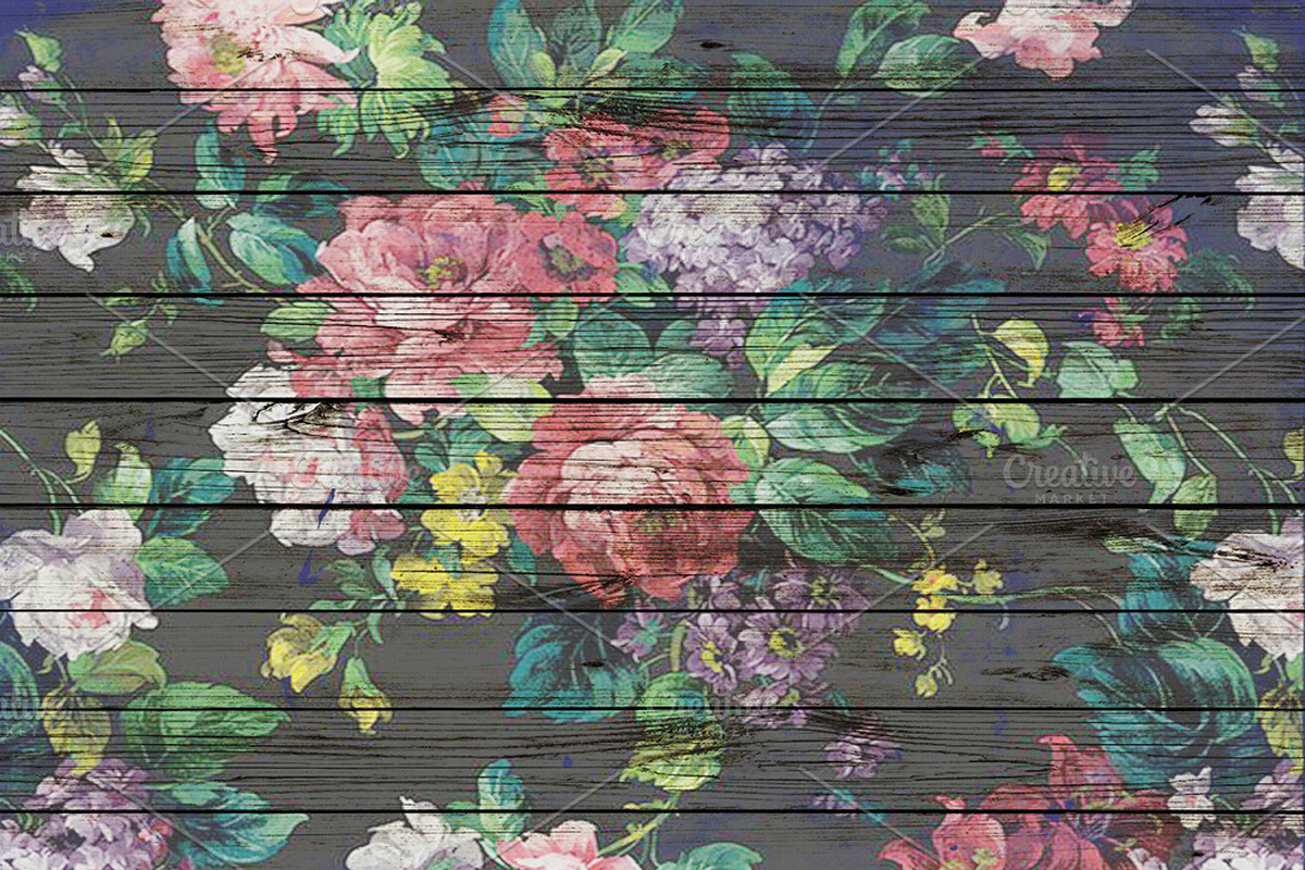 French Wood texture floral paper, a Texture Graphic by DidiArtWorld (Photo 2 of 5)