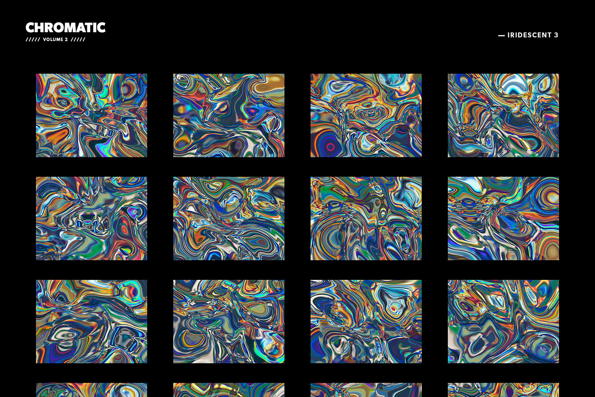 CHROMATIC - Liquid metal backgrounds, a Texture Graphic by RAWSTR (Photo 7 of 9)