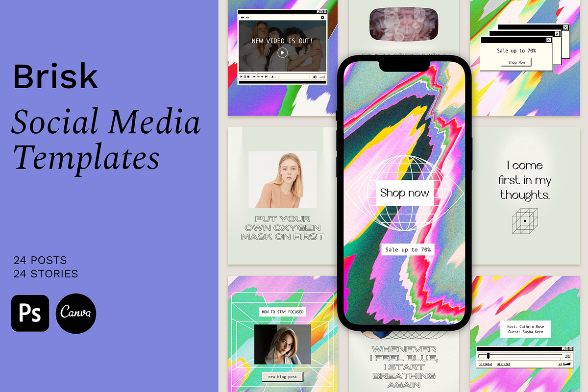 Instagram Colorful Template & Quotes, a Social Media Template by Bonumo (Photo 1 of 15)