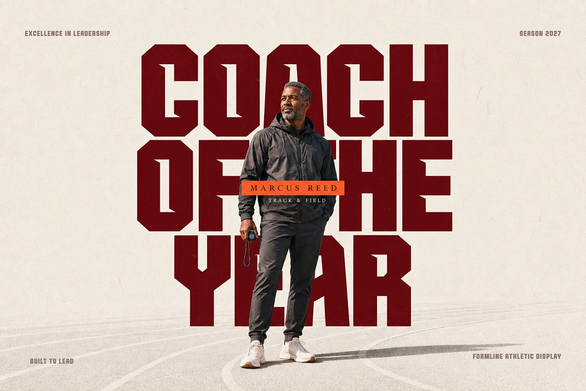 Formline - Athletic College Display, a Sans Serif Font by HipFonts (Photo 9 of 14)