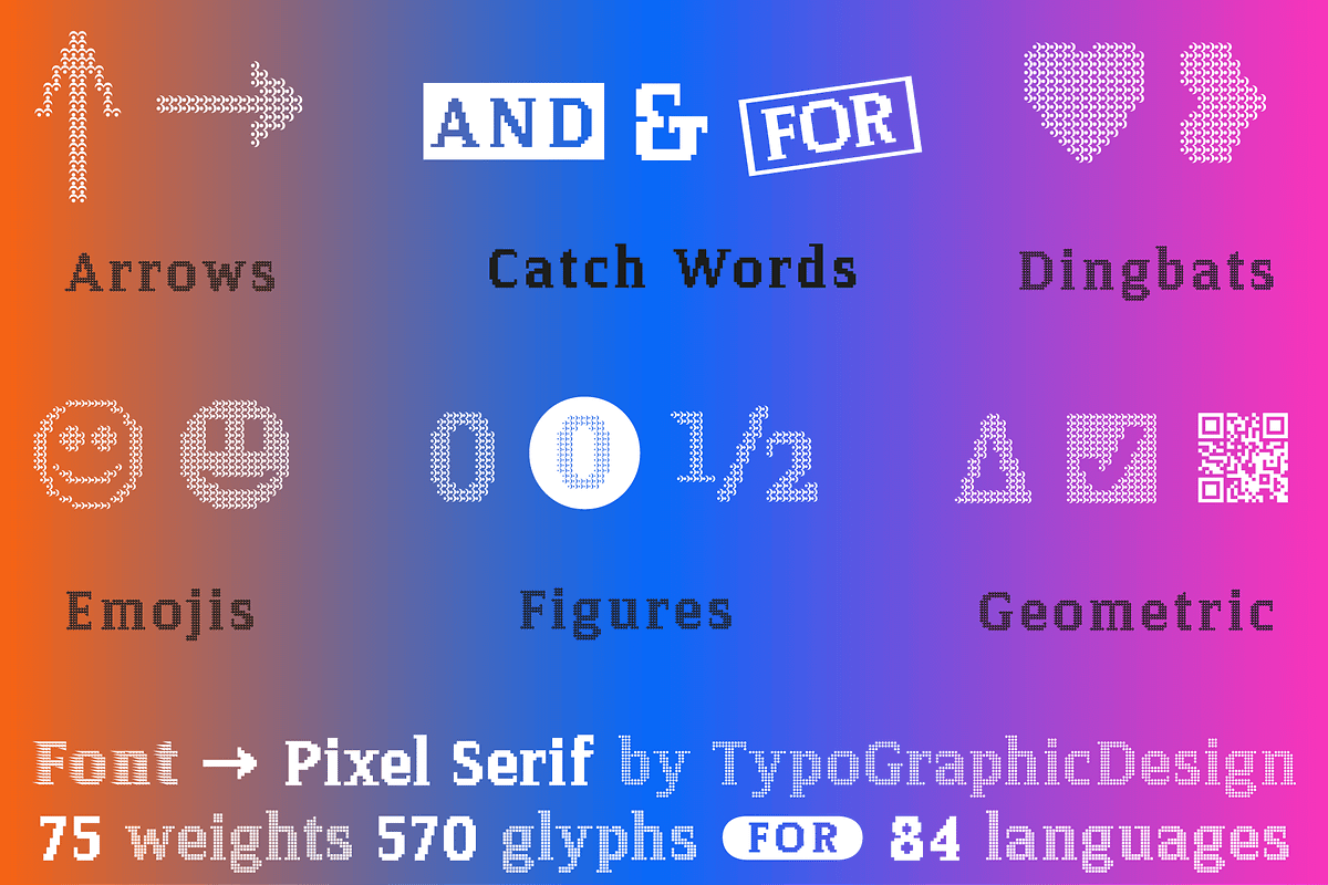 FONT Pixel Serif FLEXIBLE System Typ, a Serif Font by Typo Graphic Design (Photo 7 of 7)