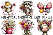 Whimsical Spring Clipart Bundle, an Illustration by OK Design (Thumbnail 2 of 6)