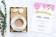 Pink Lilac Watercolor Wedding Invite, an Invitation Template by Love Design (Thumbnail 2 of 7)