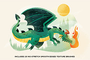 Gouache Shader Brushes | Illustrator, a Brush Add-On by RetroSupply Co. (Thumbnail 3 of 14)