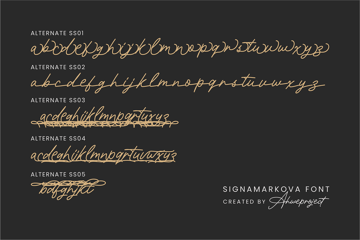 Signamarkova, a Handwritten Font by ahweproject (Photo 13 of 16)
