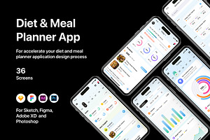 Diet & Meal Planner App, an UI Kit Template by flr.24
