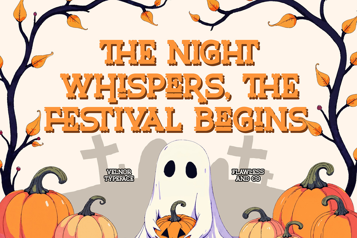 Velnor - Halloween Display Font, a Slab Serif Font by Flawless And Co (Photo 4 of 10)