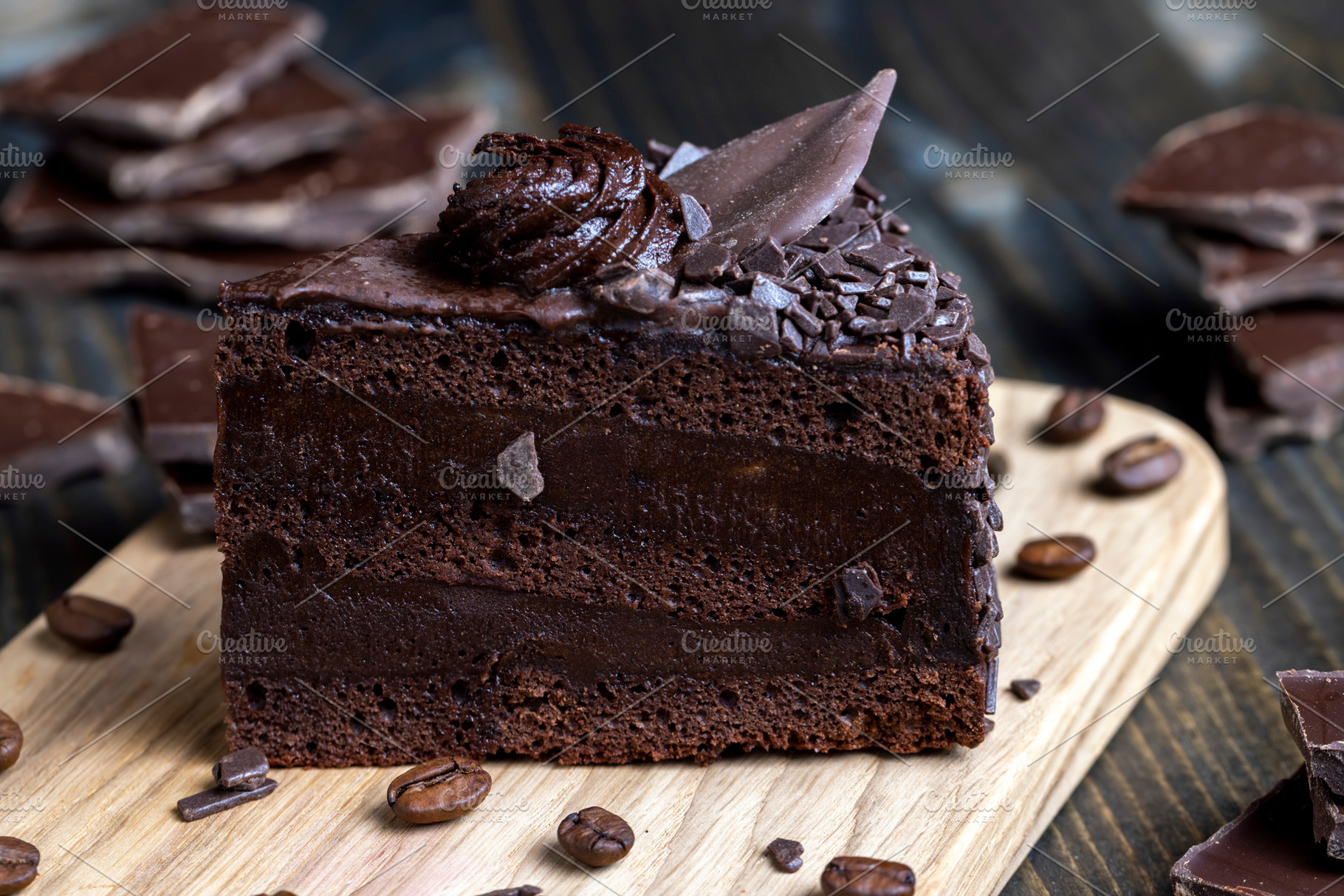 chocolate cake with chocolate filling on the table, a Background Photo by MyPhotos