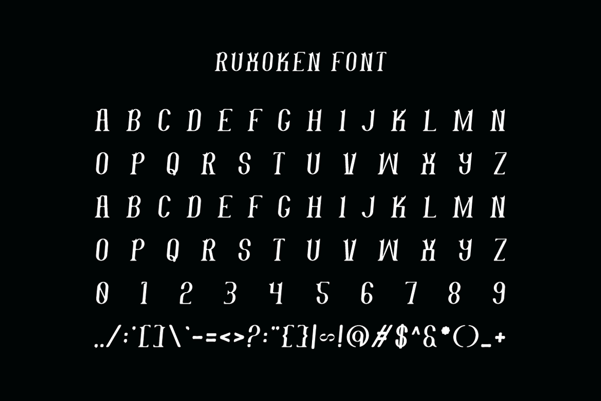 Ruxoken - Elegant Serif Font, a Serif Font by Iqsiart Studio (Photo 5 of 6)