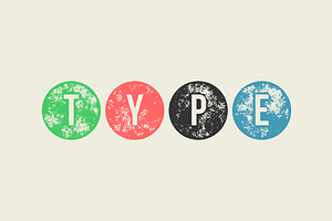 Circular Stamp Retro Vector Type